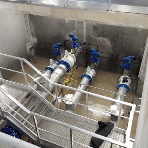 Photo d'une installation d'un réseau de canalisation