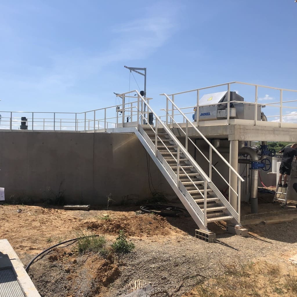 photo du chantier de la station d'épuration de ALIGNAN DU VENT