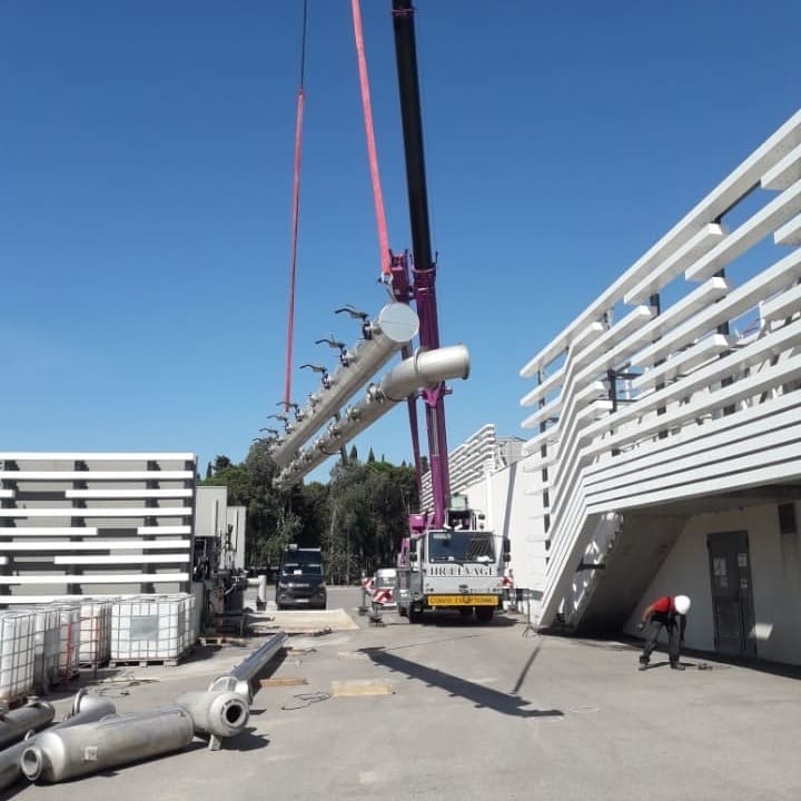 photo du chantier de la station d'épuration de La Grande Motte